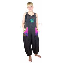 plain balloon dungarees